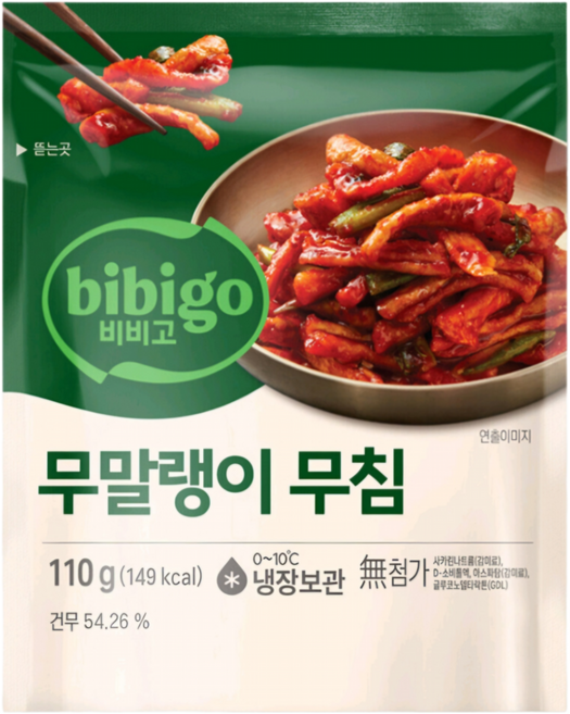 비비고 무말랭이무침, 110g, 4개