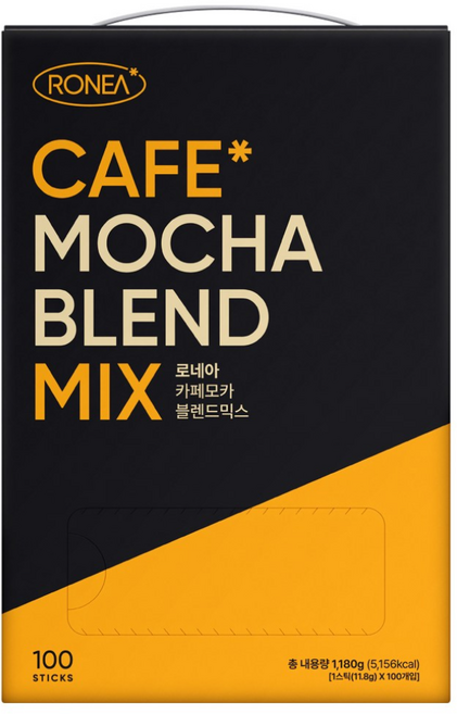 로랜식품 로네아 카페모카 블렌드 믹스커피, 100개입, 11.8g, 1개