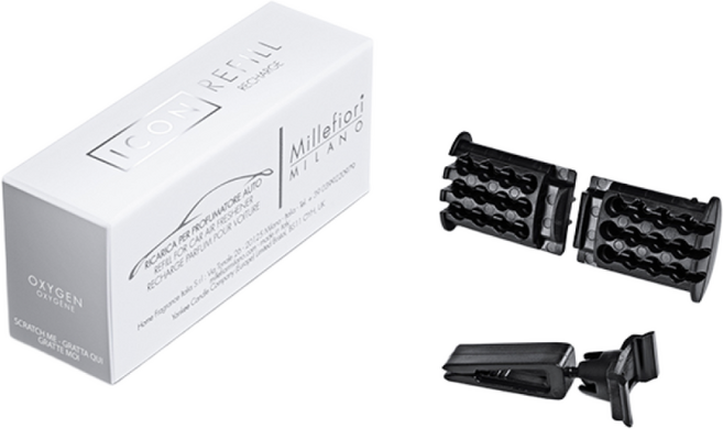 밀레피오리 향기좋은 고급 차량방향제 송풍구형 리필 옥시젠, 1개, 리필용 옥시젠