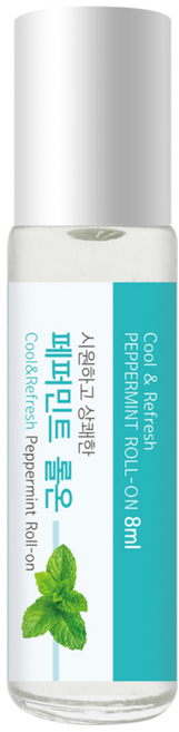 더허브샵 아로마 롤온 오일 페퍼민트, 8ml, 1개