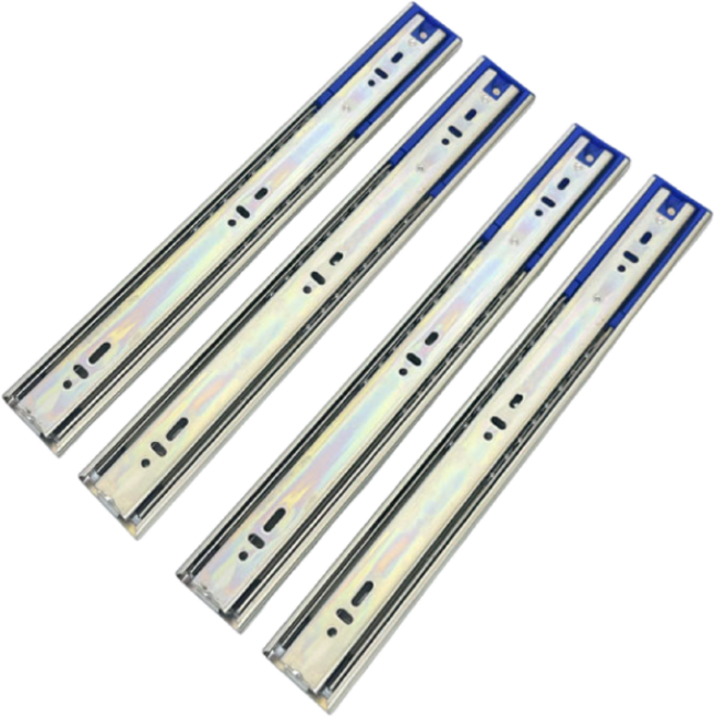 MJ 문주 3단 댐퍼 볼레일 400mm 2조 댐핑 서랍레일, 2세트, 3단댐퍼볼레일 400mm