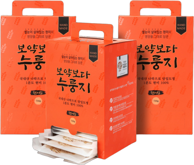 보약보다누룽지 실속패키지 25봉지 x 3박스(2+1) 국내산 햇나락 수제현미누룽지, 750g, 3개