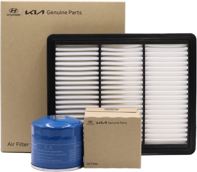 레이/레이(터보) 오일필터[26300-02503] + 에어필터 세트[28113-1Y100] TNLAY-G2, [26300-02503][28113-1Y100], 1개