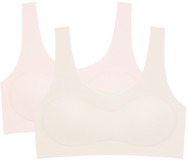 게스언더웨어 주니어브라 2단계 심리스 2매세트_스킨 라이트핑크