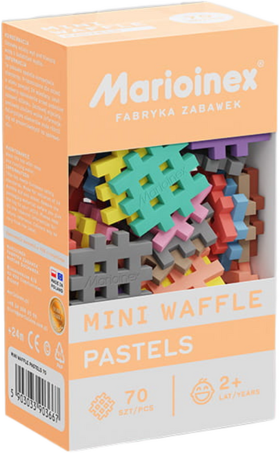 마리오넥스 소프트 블록 퍼즐 미니와플 파스텔 70pcs, 1개