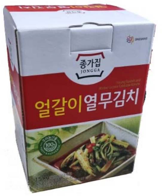 종가집 얼갈이 열무김치 1.5KG (냉장), 1개
