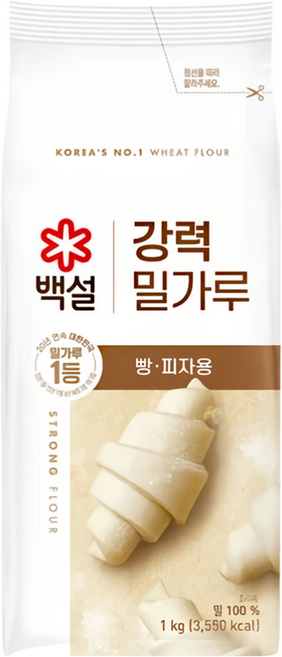 백설 강력 밀가루, 1kg, 10개