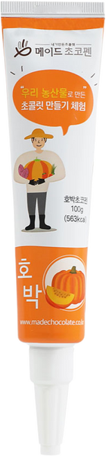 메이드초콜릿 우리농산물 초코펜 호박 (20g/100g), 1개