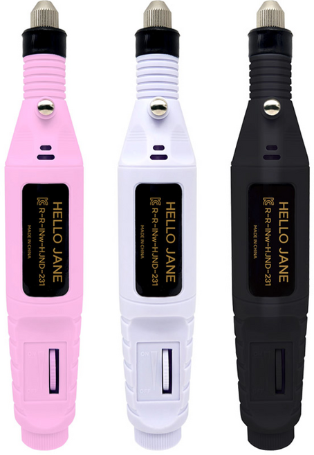 헬로제인 셀프 네일드릴 손톱 발톱 스케일링 각질제거, 화이트, 1개