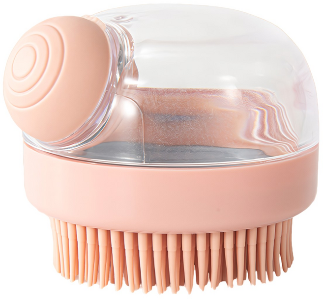 반려동물 샤워 샹품 브러쉬, 핑크, 1개