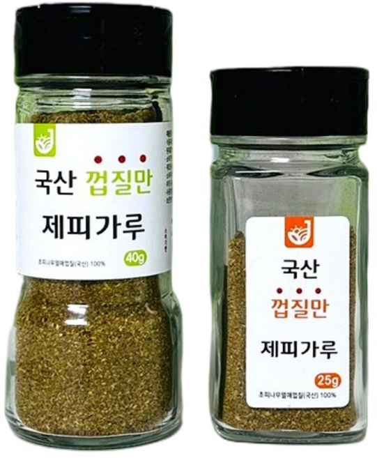 장터엔 국산제피 씨없는 제피가루 제피열매 껍질가루, 1개, 40g