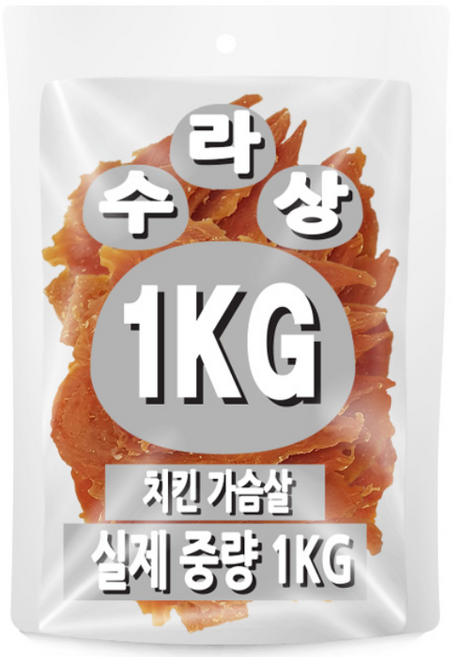 아이핏코리아 강아지 수라상 건조간식, 닭가슴살, 1kg, 1개