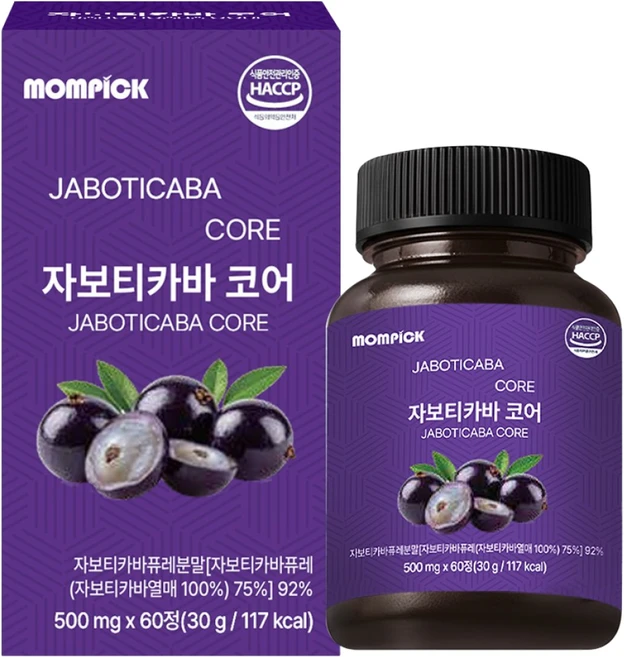 맘픽 자보티카바 브라질100% 퓨레식약청인증 정품 jaboticaba 정, 1개, 60회분 - 쿠팡