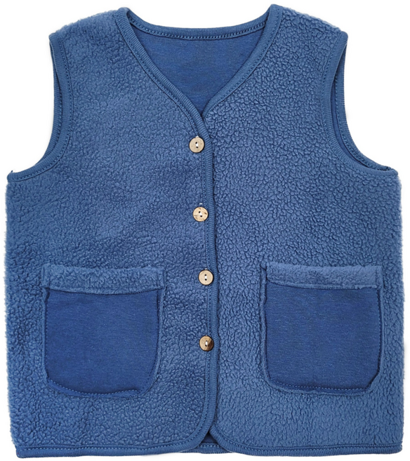 믹블키즈 아동용 실내 어린이집 양털조끼