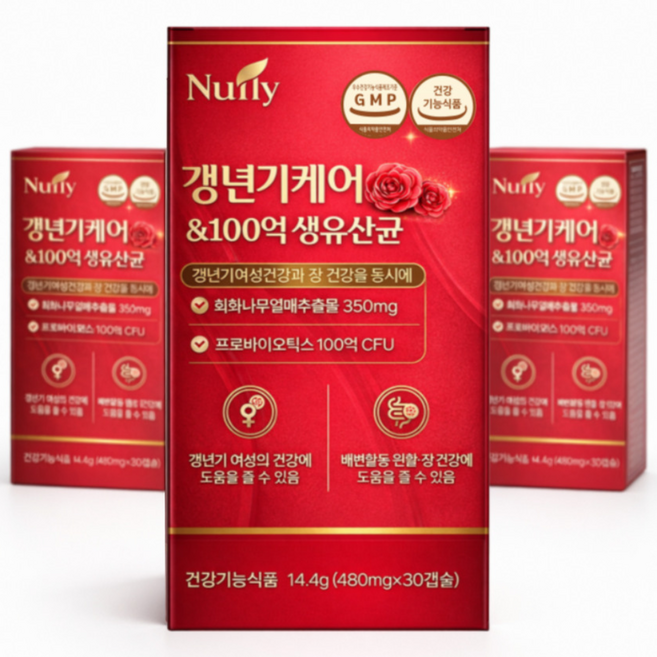 여성 갱년기유산균 100억 생유산균 프리미엄 갱년기 케어 식약청인증 / 15박스구매시 갱년기유산균YT1 메노락토 정품 증정, 3개, 30정