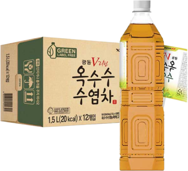 광동옥수수수염차 무라벨, 1.5L, 12개