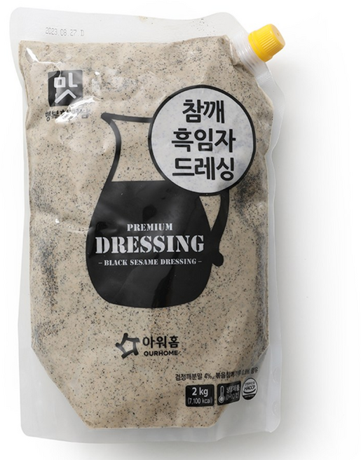 아워홈 참깨 흑임자 드레싱, 2kg, 3개