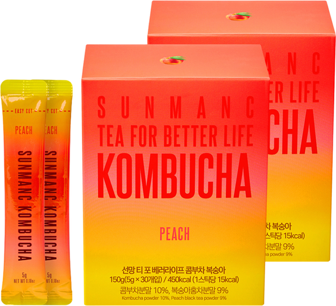 선망 콤부차 복숭아맛, 5g, 30개입, 2개