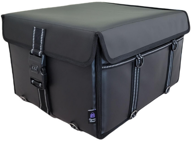 [3rd 리뉴얼] 카멜레온바스켓 48리터 몬스터 바스켓 / 배달가방 배달통 다용도 단열가방 오토바이배달가방, 블랙