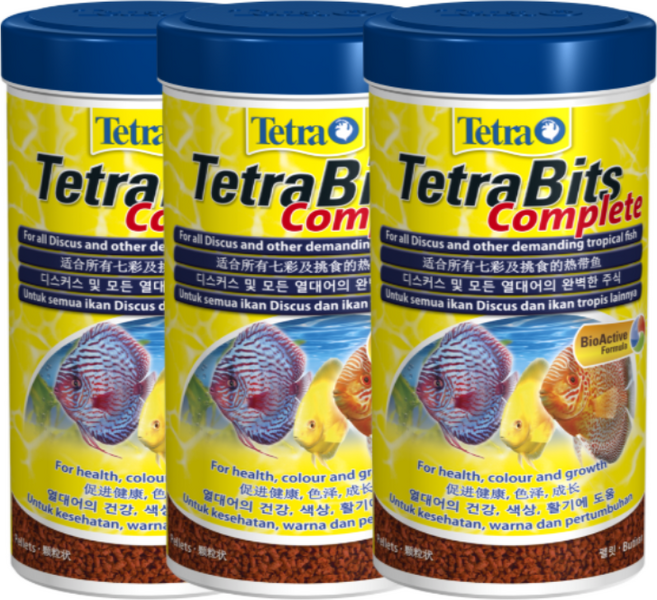어밥 테트라 비트 컴플리트 열대어 관상어 금붕어 구피 사료 밥 먹이, 300ml, 93g, 3개