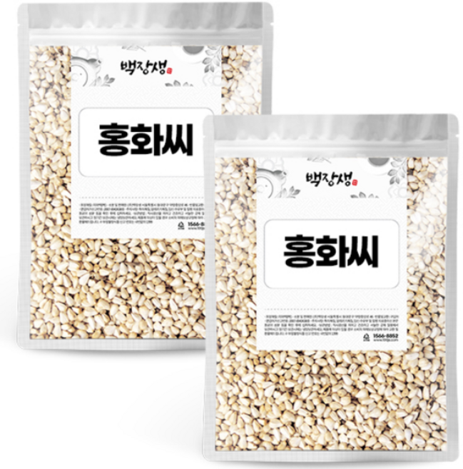 백장생 국내산 생 홍화씨, 600g, 2개