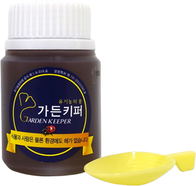 모아몰 가든키퍼 100ml 은행잎 추출 병해충 제거 박멸 퇴치 식물 농사 텃밭 화분 화단 관리 도구 원액 (스푼동봉) 친환경, 1개