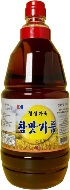 참맛기름 1.8 실속형 업소용 맛기름 대용량 1.8L 참고소한 참향기름, 1개
