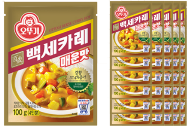 오뚜기 백세카레 매운맛, 100g, 40개