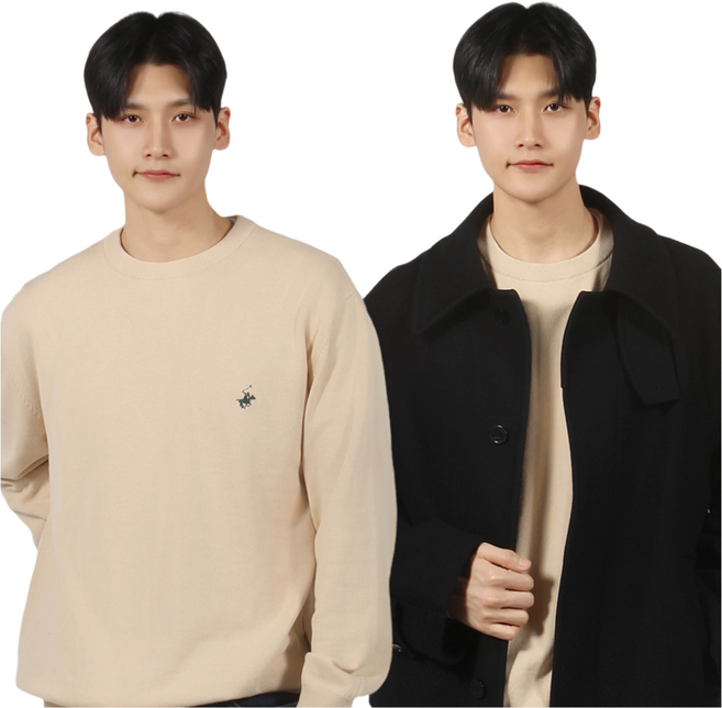 비버리힐즈폴로클럽 남성 프레피 라운드 니트 BP-1040