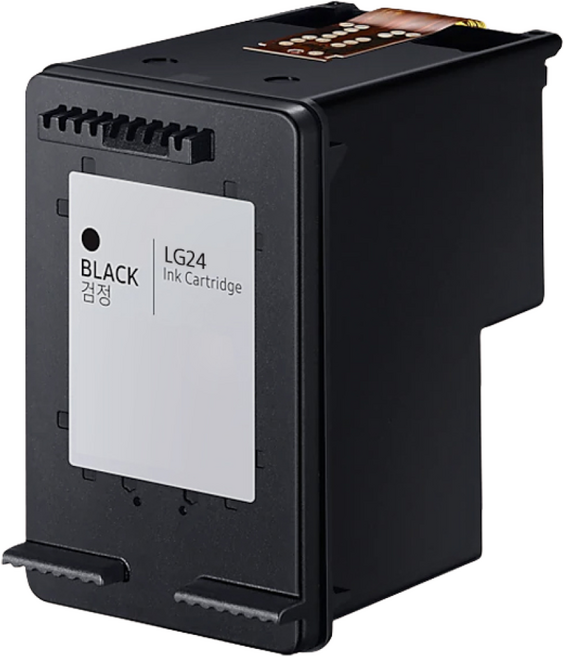 LG 호환 대용량 프린터 검정 컬러 잉크 LG24 LG25, 1개, 검정 LG24