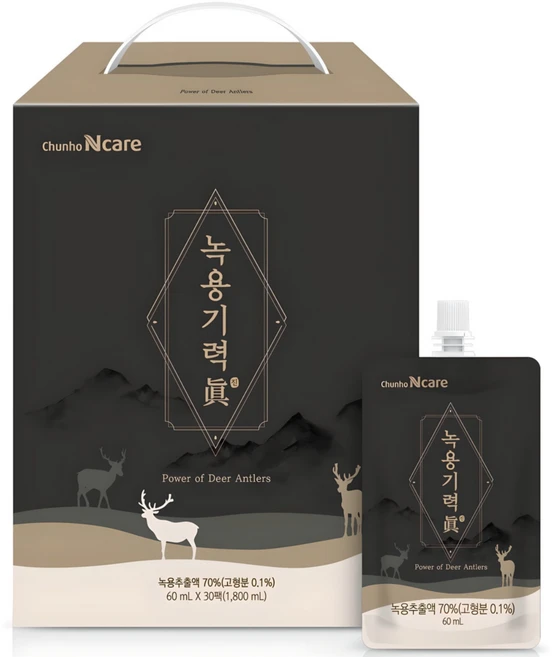 천호엔케어 녹용기력진 30p, 1.8L, 1개 - 쿠팡