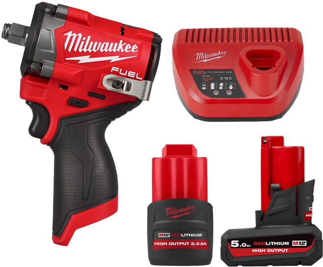 밀워키 충전 임팩트렌치 2.5Ah 5.0Ah M12 FIW2F12-5252X