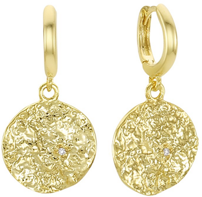 레베르 미니멀 무드 여성 데일리 링 귀걸이 14K 골드핀 원터치 귀걸이