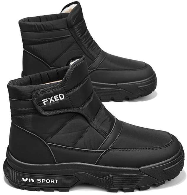 겨울 남성 두꺼운 따뜻한 방수 미끄럼방지 스노우 부츠 가벼운 등산화 남성 방한화