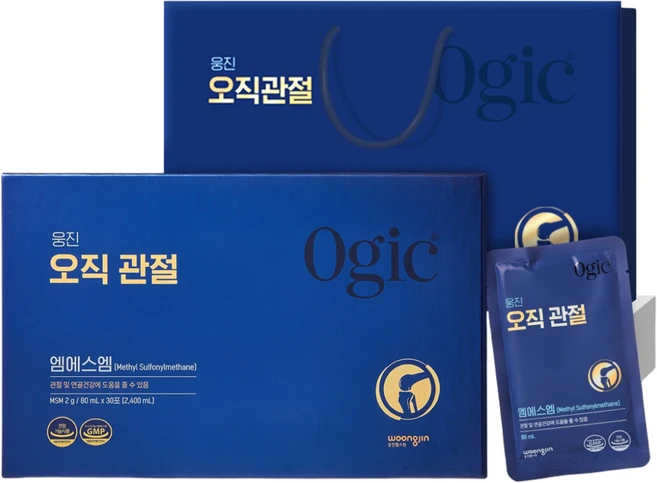 웅진헬스원 관절 연골 건강 영양제 고함량 MSM 1일 1포 한달분, 30개, 80ml - 쿠팡