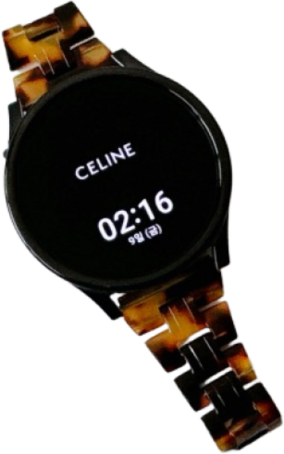 갤럭시 워치 7 호환 6 5 4 호환 FE 액티브 1 2 호마이카 가벼운 슬림 스트랩, 20mm, 호피, 1개