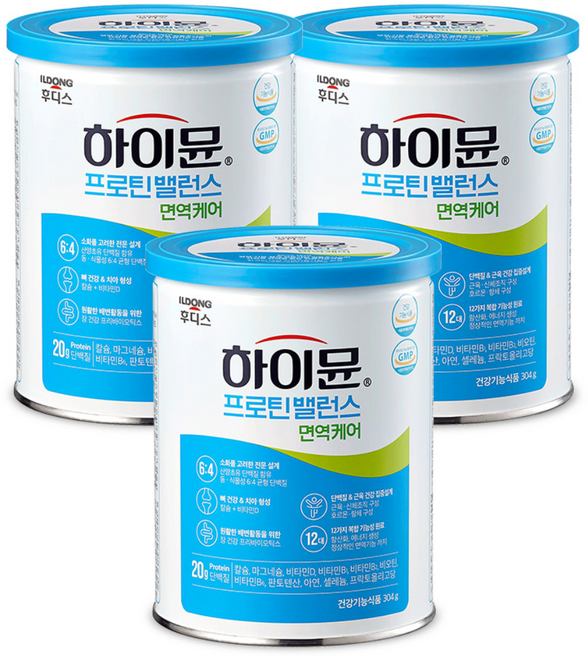 하이뮨 프로틴 밸런스 면역케어, 304g, 3개