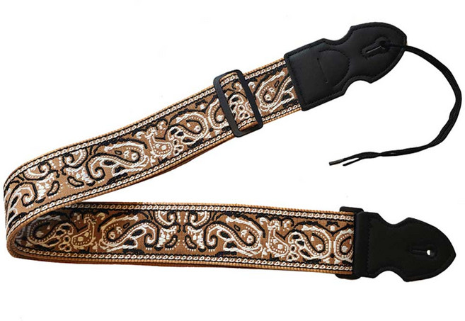 인디아 자카드 자수 기타스트랩 기타멜빵 어깨끈 5가지 타입 중 택1, 1개