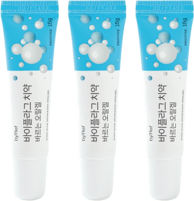 바이레프 바이플라그 치약 바르는 오랄겔 설채현, 3개, 15g - 쿠팡