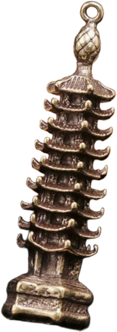 뚱보 2매입 황동 풍수 악세사리 열쇠고리 부자재, 문창탑 황동, 2개