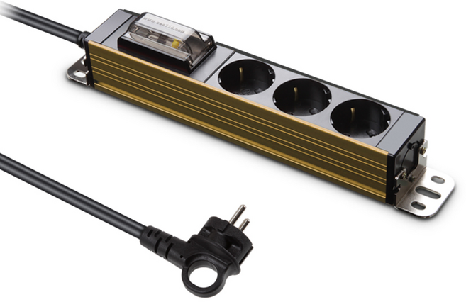 현대일렉트릭 서버탭 누전차단 알루미늄 고용량 멀티탭 3구