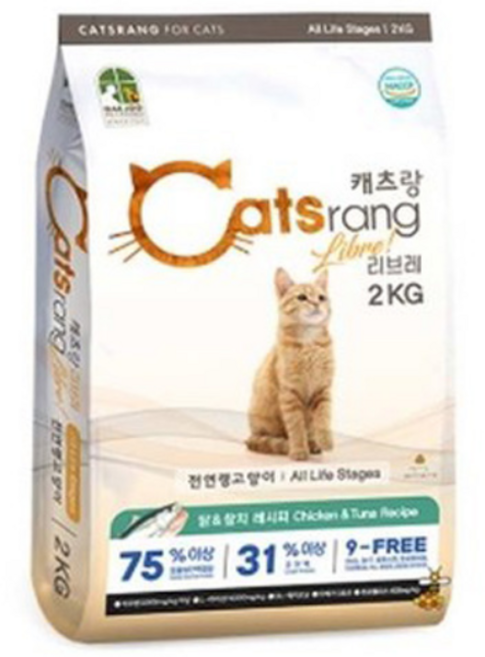 캐츠랑 NEW 전연령 올라이프 고양이 건식사료, 닭+참치, 2kg, 1개