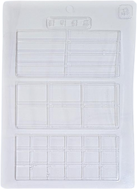 나만의 초코렛 만들기 몰드 직사각 바크 3구 블럭, 1개