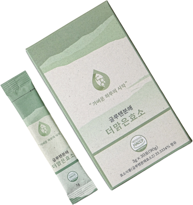 글루텐분해 더맑은효소 현대인 식습관 맞춤 배합 효소 자연 발효 곡물효소 소화효소 1박스 30포, 3개, 90g