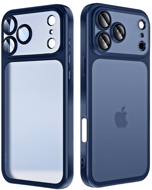 아이폰 호환 무광 투명 보호 케이스 전기도금 PC 방탄 하드케이스 초슬림 지문방지 풀커버 카메라 보호 케이스