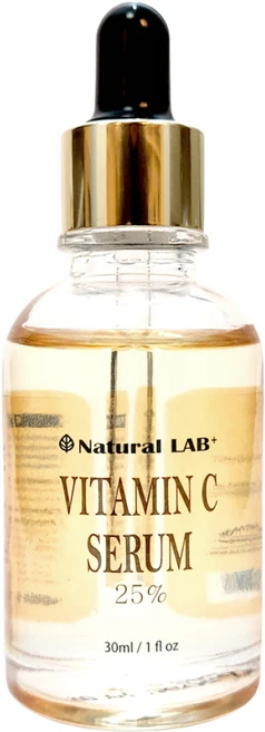 내츄럴랩 순수 비타민C 25% 세럼 잡티케어 광채 기미 잡티 세럼 미백 항산화 브라이트닝 톤업 에센스 고농축 세럼, 30ml, 1개 - 쿠팡
