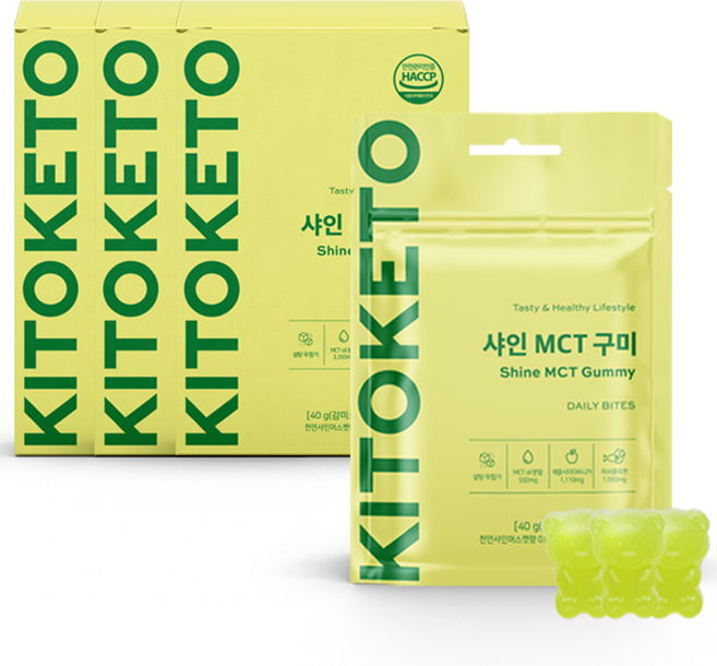 [키토케토] 샤인MCT구미 무설탕 젤리 애플사이다비니거 애사비 구미 3BOX, 240g, 3박스