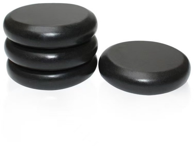 핫몰 테라피 핫스톤 마사지돌 현무암 괄사 온열스톤 화산석, 블랙, 4개