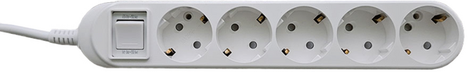 베네핏 국내생산 절전 5구 멀티탭, 1개, 5m, 화이트