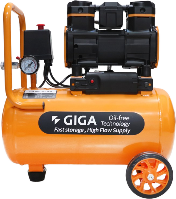 기가 3세대 에어 콤프레샤 저소음 오일리스 휴대용 소형 미니 콤프레셔 900W 2-900DF8, 2-900DF18(900W/18L), 1개